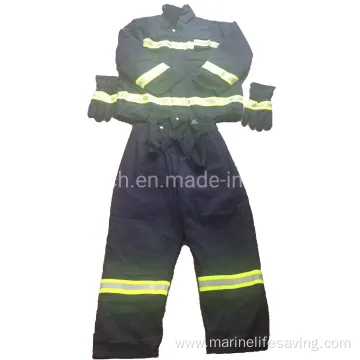 Marine Firefighting Fireman Protective Safety Apparels Flame Retardant Fire Fighting Clothing